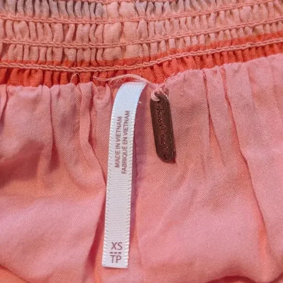 FREE PEOPLE OFF THE GRID CULOTTES CHIFFON CROPPED WIDE LEG PINK FLORAL PANTS XS - Picture 6 of 10